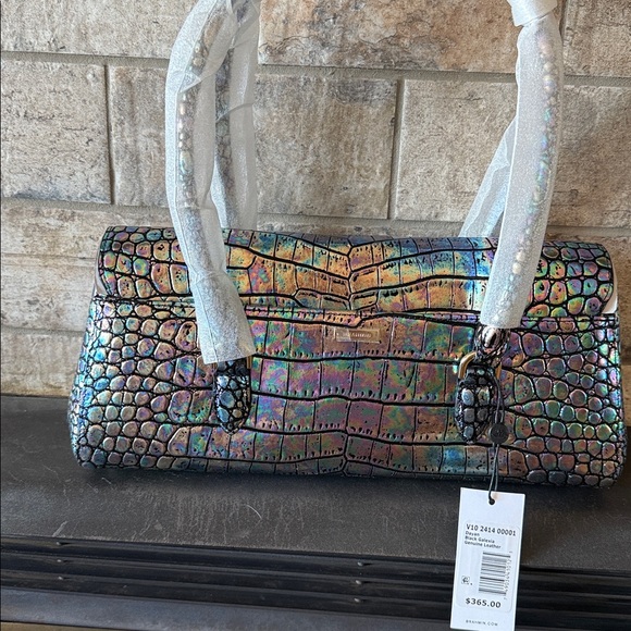 Brahmin Dayan in Black Galexia Holographic Crocodile - Picture 2 of 5